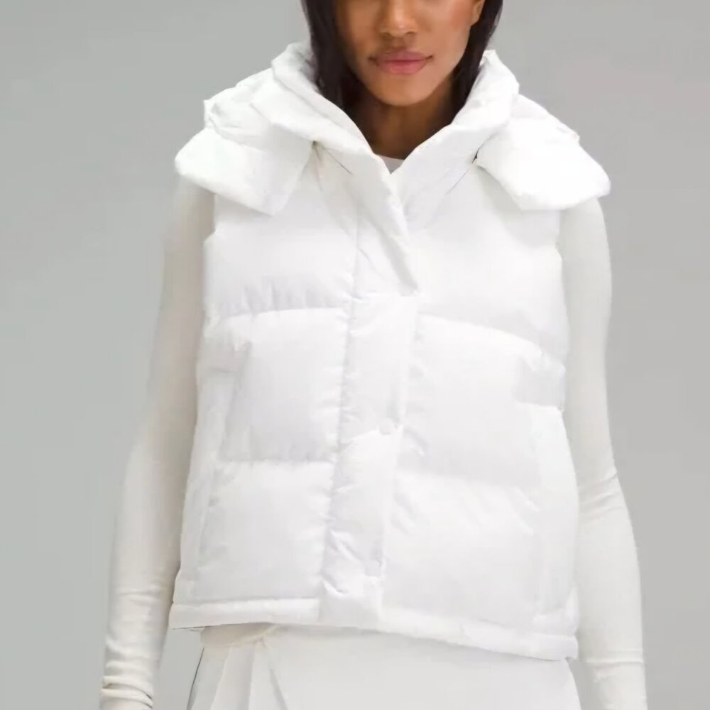 Lululemon NWT Wunder Puff 600-Down-Fill Cropped Vest size 8